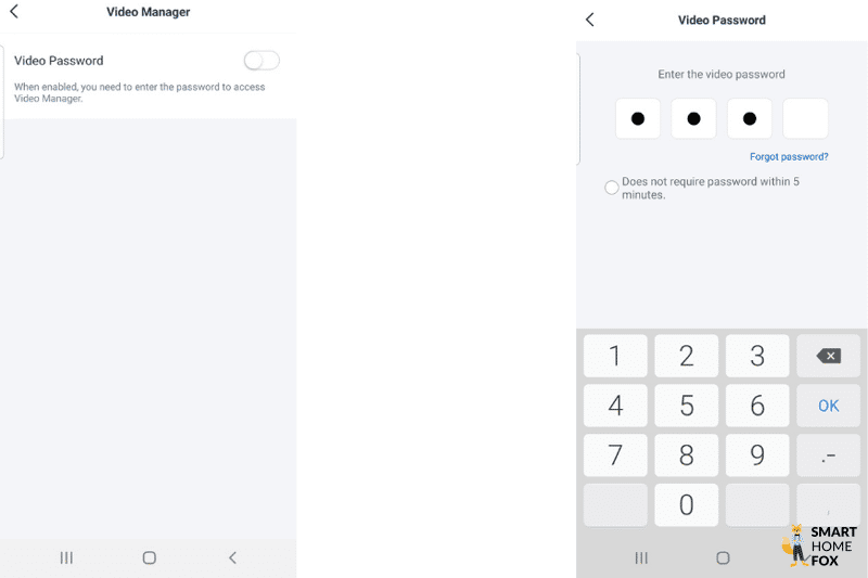 Kamera des ECOVACS DEEBOT X1 OMNI wird in der Ecovacs Home App eingegeben.